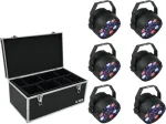Eurolite 20000626 rinkinys 6x LED PARty Spot + lagaminas TDV-1