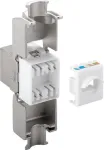 Goobay 90864 Cat.6A Keystone RJ45 lizdas, STP ekranuotas, Slim Line