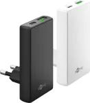 Goobay USB-C PD GaN Dual-Fast Charger 90&deg; Flat 45 W juodas - 1x jungtis (75719)