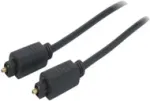 shiverpeaks 1,5 m Toslink &ndash; Toslink &ndash; TOSLINK &ndash; Ki&scaron;tukas &ndash; TOSLINK &ndash; Ki&scaron;tukas &ndash; Auksas &ndash; Juoda (BS69004-1,5)