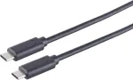 USB laidas S/CONN 13-48016 USB 3.2 Gen 2x2 0,5 m USB-C baltas