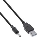 InLine USB DC maitinimo adapterio laidas, USB A ki&scaron;tukas į DC 3,5x1,35 mm, 3 m