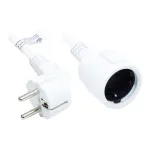 Prailginimo laidas su įžeminimu Ki&scaron;tukas E+F (CEE 7/7, kampuotas) ir Lizdas F (CEE 7/3, tiesus), Baltas, 1,50 mm&sup2;, 3 m, Good Connections&reg; (P0102-W030)