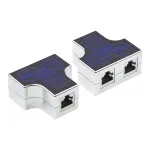 Modulinis T-Adapteris, 1x RJ45 lizdas į 2x RJ45 lizdus, kontaktų i&scaron;dėstymas 1:1, Good Connections (GC-N0153)