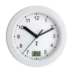 Sieninis / stalinis laikrodis TFA 60.3501 &ndash; Baltas apvalus, 170&times;59 mm, AA 1,5 V