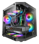 TACENS Mars Gaming MC-3TLITE Mini Tower Black Tempered Glass FRGB Case