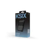 KSIX Powerbank Mini 10000mAh 10W su kabeliu USB-A USB-C juoda