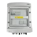 EMITER jungiklių blokas DCAC hermetinis IP65 su Noark 1000V 2 tipo nuolatinės srovės vir&scaron;įtampio ribotuvu, 2 x PV eilutė, 2 x MPPT // AC Noark 2 tipo, 10A 3 fazės