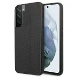 AMG AMHCS22MBLSCA Kietas dėklas Samsung Galaxy S22+ Carbon Stripe & Embossed juodas