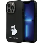 Karl Lagerfeld KLHCP14XSMHCNPK Hardcase Silicone C Metal Pin, skirta iPhone 14 Pro Max 6,7 inch, juoda
