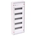 Striebel & John AK Series Surface-Mounted Distribution Board 60 PLE 5 Rows Without Door IP65 IK08 Light Grey RAL 7035