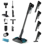 Philips 8000 series XC8057/01 belaidis vertikalus dulkių siurblys, valo sausai ir &scaron;lapiai, ciklonas, be mai&scaron;elio, 0,6 l, Aqua Blue/Black