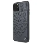Mercedes-Benz Apple iPhone 11 Pro Max Quilted Genuine Leather Back Cover Blue