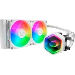 Skystis au&scaron;intuvas CPU Cooler Master MasterLiquid 240 Core II White &mdash; 240 mm, 2x 120 mm ventiliatoriai (650&ndash;1750 RPM), įvorinis guolis