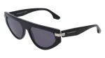 Victoria Beckham VB685S 5618001 Moteri&scaron;ki Saulės Akiniai Juodi Pilki Geometriniai Acetatas UV400