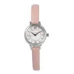 OLIVIA BURTON Moteri&scaron;kas laikrodis su mažu ciferblatu OB16MC59 &ndash; rožinio aukso spalvos nerūdijančio plieno korpusas, baltas ciferblatas, pilkas odinis dirželis, 23 mm