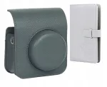 LOVEINSTANT Camera Case & Photo Album Set, Fujifilm Instax Mini 41, Grey, talpina 96 nuotraukų