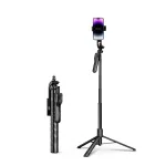 ORICO SPM175 Selfie Stick Tripod su Bluetooth 5.2 nuotoliniu valdymu, 1/4 inch universaliu sraigtu, 360&deg; sukimu, 70 cm maksimaliu ilgiu, juodas