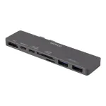DELTACO USBC-1290 Thunderbolt 3 Dock, sidabrinis