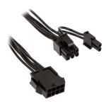 Kolink 4+4 kontaktų CPU &ndash; 6+2 kontaktų PCIe adapteris, 0,35 m, juodas