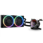 Vandens au&scaron;intuvas procesoriui BitsPower Cyclops 240 &ndash; juodas/sidabrinis, 240 mm radiatorius