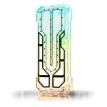 Singularity Spectre 4 Aevum Elite akrilinis kompiuterio korpusas &ndash; permatomas su juodais akcentais