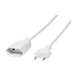 LogiLink CP125 ilginimo laidas, Europlug CEE 7/16 ki&scaron;tukas &ndash; lizdas, 1 m, baltas