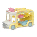 Sylvanian Families Adventure Kindergarten Bus Rainbow - žaislinis autobusas su darželio įranga