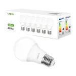 LEPRO 100090-DW-EU-6 LED lemputė, E27, A60, 8,5W (60W ekvivalentas), 806 lm, 6500K &scaron;alta balta, 180&deg; spindulio kampas, 6 vnt. pakuotė
