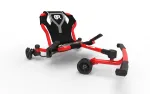 EzyRoller Drifter X raudonas vaikų dreifinis go-kartas su kojų pavara, 4-12 m.