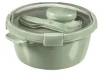 CURVER Food Container Lunch Kit Round 1.6L Smart Eco To Go &Oslash;22x10cm Soft Green