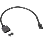 Inter-Tech 88885550 RGB LED adapteris-kabelis, 3 kontaktų 5 V RGB į VDG, 20 cm, juodas