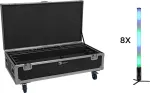 EUROLITE rinkinys 8x AKKU IP Pixel Tube 360&deg; PRO CRMX + Flightcase Rollen Lade