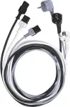 LAPP maitinimo laidas su Schuko ki&scaron;tuku ir IEC C13 lizdu, H05VV-F, 2,5 m, juodas, 10 A, 250 V 73222334