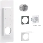Hager universZ Schuko ki&scaron;tukinis lizdas su flan&scaron;u, 1 vietos, 250 V, 16 A, &scaron;viesiai pilkas ZY01SD
