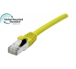 EXERTIS CONNECT Cat. 6A S/FTP komutacinis kabelis, TPE, be halogenų, GRS sertifikuotas, su fiksatoriaus apsauga, geltonas, 0,5 m 854538