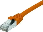 EXERTIS CONNECT CAT 6 F/UTP komutacinis kabelis, PoE, be halogenų, oranžinis, 0,3 m, su apsauga nuo užkabinimo 854420