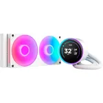 Procesoriaus skysčio au&scaron;inimas NZXT Kraken Elite V2 240 RGB (2024) AIO 240 mm, su LCD ekranu ir 2x 120 mm ventiliatoriais, baltas (RL-KR24E-W2)