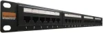 IT-BUDGET 19 inch 24 prievadų Cat.6 250MHz neekranuotas 1U juodas patch panelis (90ITBPP6US)