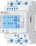 Finder 7M.38.8.400.0312 trifazis energijos skaitiklis, tiesioginė jungtis, 80 A, Modbus RS485, S0 impulsas, DIN bėgelis, 4 moduliai
