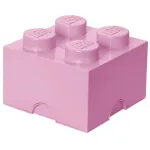 LEGO laikymo plyta Room Copenhagen 4, rožinė &ndash; 40031738, sukraunamas konteineris žaislams ir tekstilei