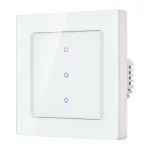 Avatto TS20-EU-W3 WiFi jutiklinis &scaron;viesos jungiklis, 3 kanalų, AC 100-240V, 10 A, Tuya/Smart Life