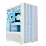 MODECOM BREEZE ARGB Flow MIDI kompiuterio korpusas, ATX, USB 3.0 &times;2 + USB-C, baltos spalvos