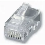 Equip 121151 RJ-45 (8P8C) modulinė jungtis-ki&scaron;tukas plok&scaron;čiajam kabeliui, Cat6, neekranuota, skaidri, 100 vnt.