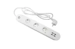 I&scaron;manusis maitinimo blokas Denver SHP-300U 3 AC lizdai E tipas 4 USB-A baltas