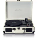 Lenco TT-115CR vinilo plok&scaron;telių grotuvas su diržine pavara, Bluetooth, USB-A, 3,5 mm ausinių jungtis, 4 W RMS, kreminis