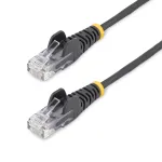 StarTech.com 1,5 m CAT6 Slim laidas &ndash; neužkimbantys RJ45 lizdai &ndash; juodas