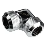 Alphacool Eiszapfen 17410 13 mm HardTube suspaudžiama jungtis, 90&deg; L formos jungtis akriliniams/žalvariniams vamzdžiams, chromo