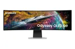 Samsung G95SC monitorius kompiuteriui 124,5 cm (49 coliai) 5120 x 1440 pikselių Dual QHD OLED sidabrinis