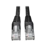 Eaton Tripp Lite Series Cat6 Gigabit belaidis ki&scaron;tukinis (UTP) Ethernet kabelis (RJ45 M/M), PoE, juodas, 5 pėdos (1,52 m) - Pataisos kabelis - RJ-45 (M) į RJ-45 (M) - 1,52 m - UTP - CAT 6 - Liežuvėlis